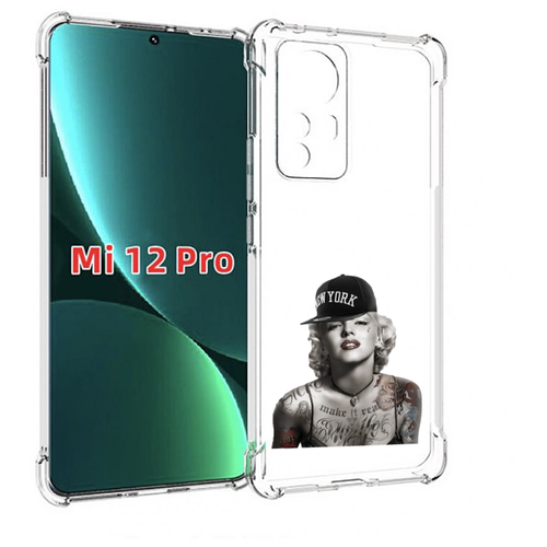 Чехол MyPads Мерлин Монро с тату женский для Xiaomi 12S Pro задняя-панель-накладка-бампер чехол mypads рапунцель в тату женский для xiaomi 12s pro задняя панель накладка бампер