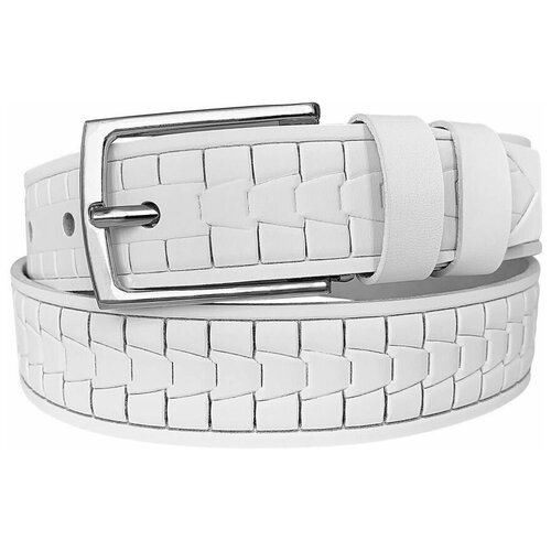 фото Ремень sergio manetti, размер 90-105, белый
