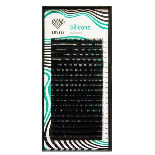 Купить Черные ресницы Lovely Silicone 0, 07/С 12мм (20 линий), искусственное волокно
