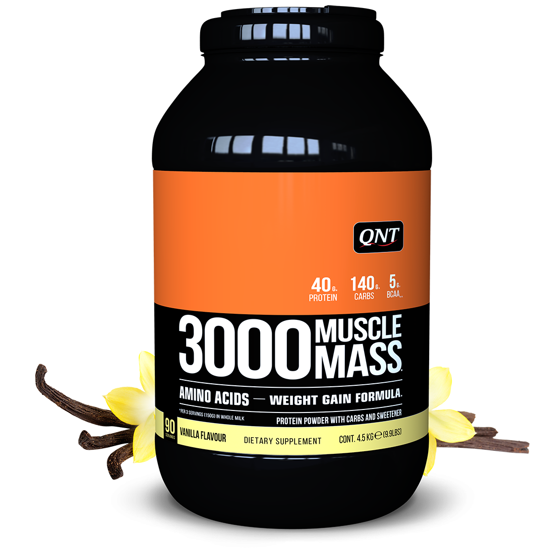 QNT 3000 Muscle Mass Vanilla Flavour 4.5 kg/ Гейнер 3000 Массл Масс, 4,5 кг, ваниль