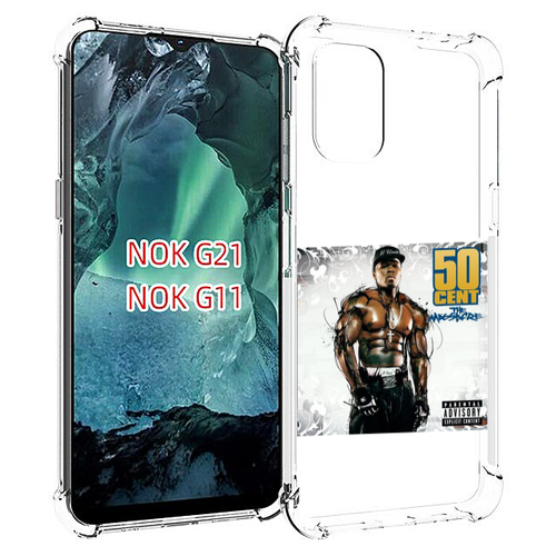 Чехол MyPads 50 Cent - The Massacre для Nokia G11 / G21 задняя-панель-накладка-бампер