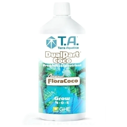 минеральное удобрение ghe flora duo bloom t a dualpart bloom 500 мл Удобрение Terra Aquatiaca DualPart (GHE FloraCoco) Coco Grow 1 л