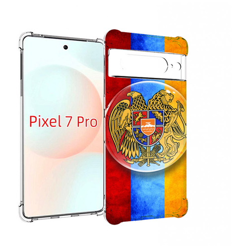 Чехол MyPads герб флаг армении для Google Pixel 7 Pro задняя-панель-накладка-бампер