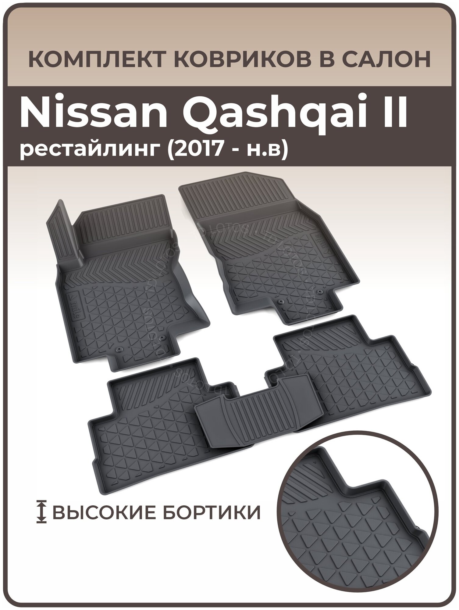 Коврики в салон автомобиля Nissan Qashqai II рестайлинг (2017 — н. в.)