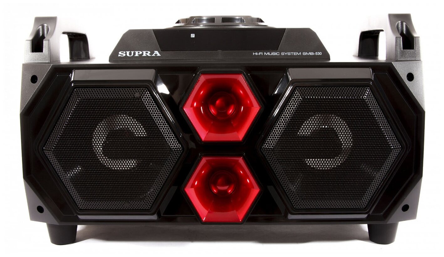 Минисистема SUPRA SMB-530 с Bluetooth FM/АМ тюнером караоке 2 входа для микрофона 500 Вт