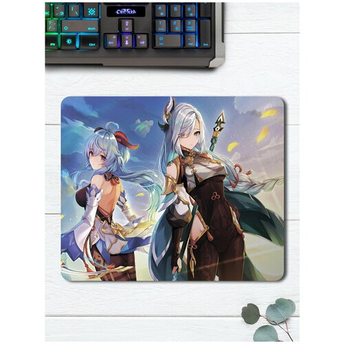 Игровая поверхность / Игровой коврик для мыши / Компьютерный коврик для мышки / Аниме коврик / Аниме / Манга / Гань Юй / ГаньЮй / Шэнь Хэ / Шань Хэ / Шень Хэ / Genshin Impact / Геншин Импакт