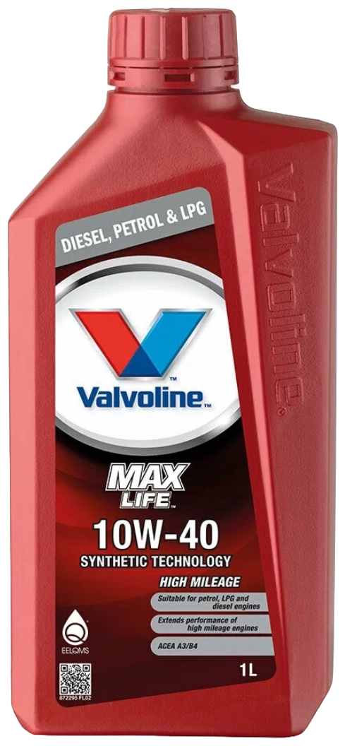 Полусинтетическое моторное масло VALVOLINE MaxLife 10W-40, 1 л, 1 л