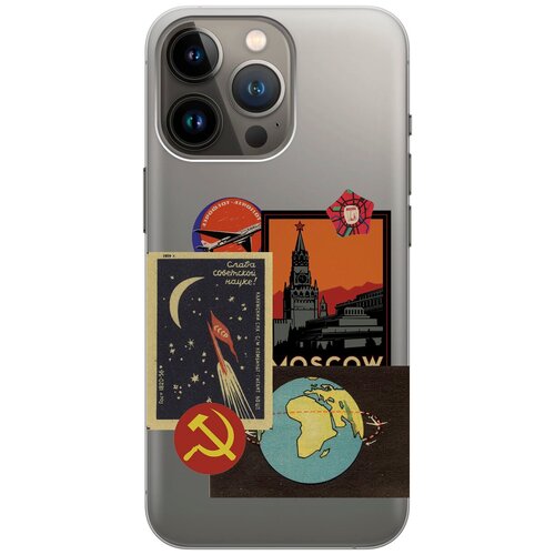 Силиконовый чехол на Apple iPhone 14 Pro Max / Эпл Айфон 14 Про Макс с рисунком Moscow Stickers силиконовый чехол на apple iphone 14 pro эпл айфон 14 про с рисунком stormtrooper stickers