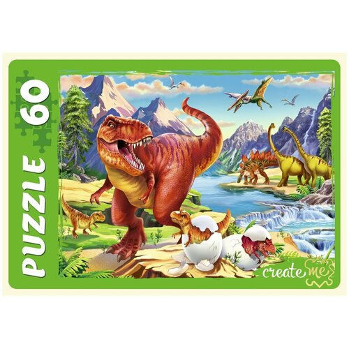 фото Пазлы "мир динозавров №24", 60 элементов рыжий кот