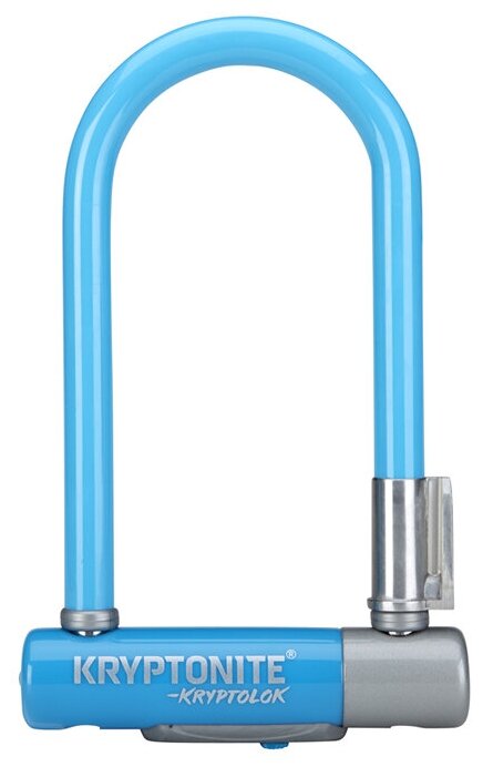 Замок-скоба велосипедный Kryptonite U-locks Kryptolok Mini-7 w/ FlexFrame-U bracket (COLOR-LT. BLUE)