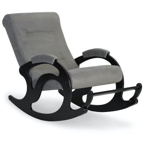 Кресло-качалка с подножкой кресло качалка ткань велюр Тироль цвет Серый Велюр 962