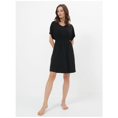 Сорочка Luisa Moretti, размер L, черный женское летнее пляжное платье с v образным вырезом и коротким рукавом
