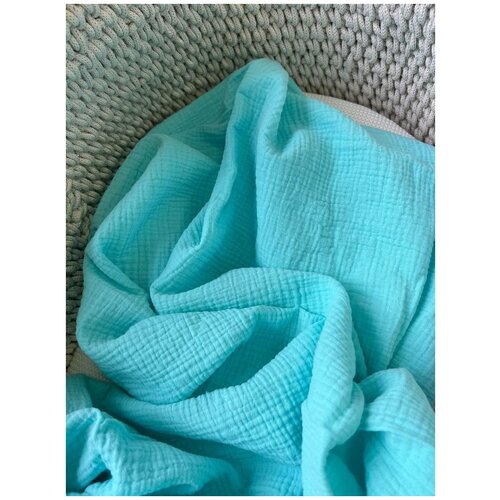 Ткань для шитья муслин двухслойный жатый, отрез 200 х 130 см