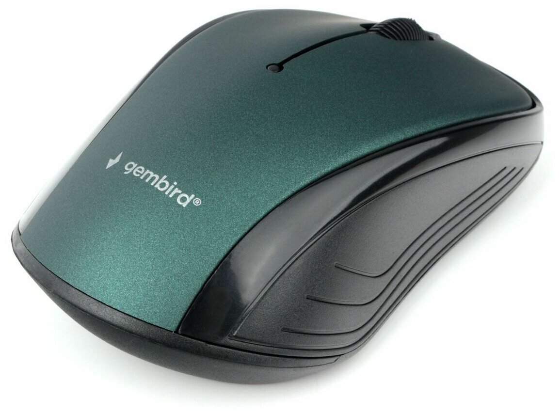Мышь беспроводная Gembird MUSW-285, 2.4 ГГц, зеленый, 3 кнопки, 1000DPI
