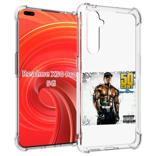 Чехол MyPads 50 Cent - The Massacre для Realme X50 Pro задняя-панель-накладка-бампер