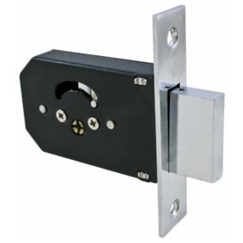 Замок врезной цилиндровый без ручек под крестообразный ключ для деревянных дверей стандарт 955-5К CP хром код 9274 ПТК 4шт в упак 5020₽