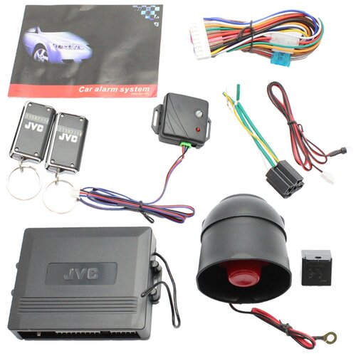 Автосигнализация с модулем управления центральным замком JVC Y01 Односторонняя 2 брелока 219000₽
