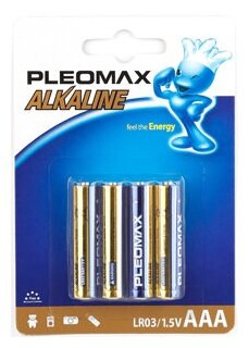 Батарейки Pleomax LR03-4BL арт. C0019241 (4 шт.)