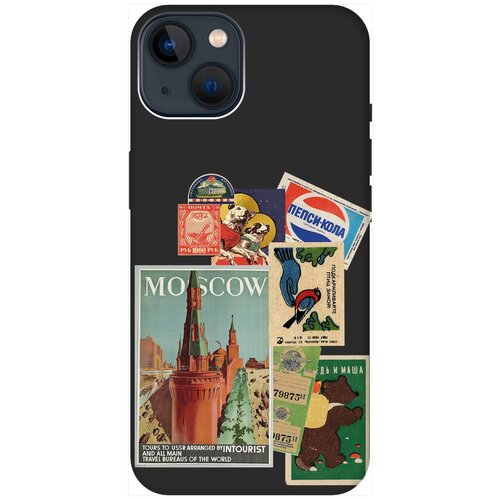 Силиконовый чехол на Apple iPhone 14 / Эпл Айфон 14 с рисунком Soviet Stickers Soft Touch черный силиконовый чехол на apple iphone 14 эпл айфон 14 с рисунком cute stickers soft touch черный