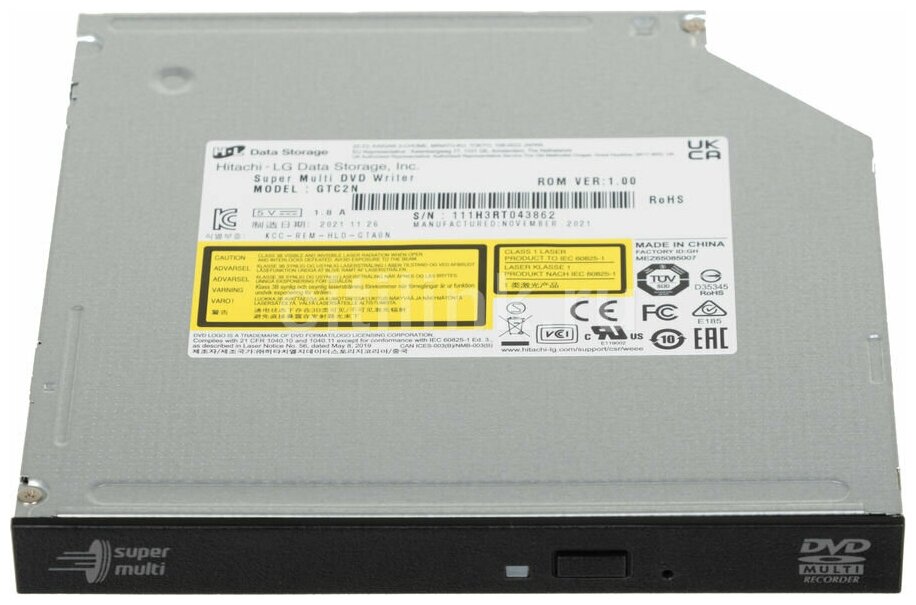 Оптический привод DVD-RW LG , внутренний, SATA, черный, OEM - фото №2