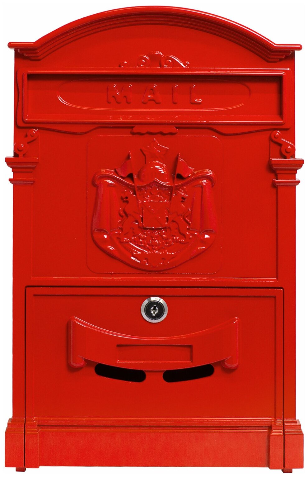 Почтовый ящик с замком уличный металлический для дома №4010 красный, Аллюр - фотография № 6