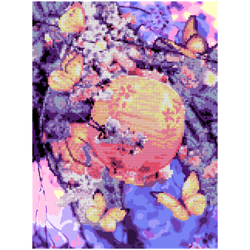Алмазная мозаика вышивка с частичным заполнением LORI Китайский фонарик, 40х30 см, Им-Ам-028