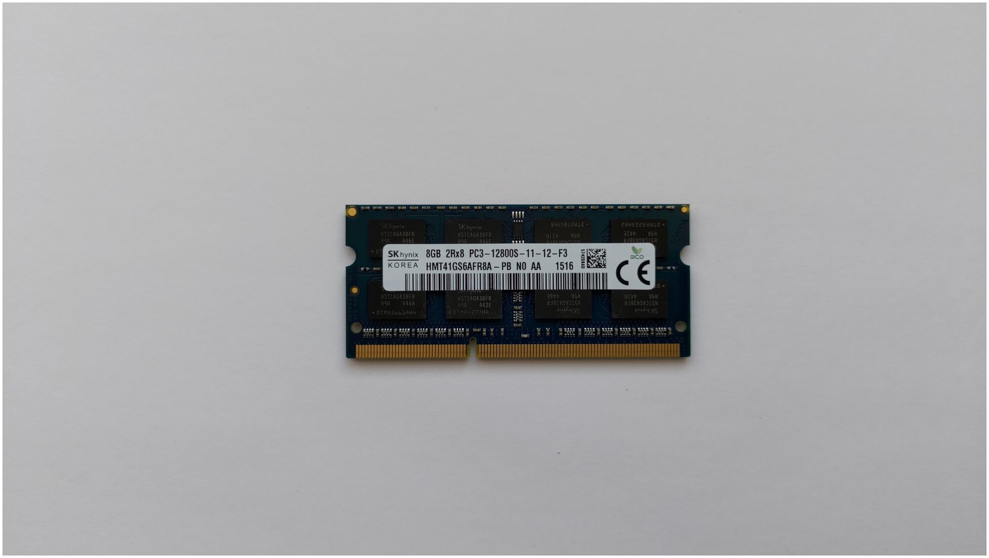 Оперативная память Hynix DDR3 8Gb 1600Mhz HMT41GS6AFR8-PB So-Dimm PC3-12800 1x8 ГБ