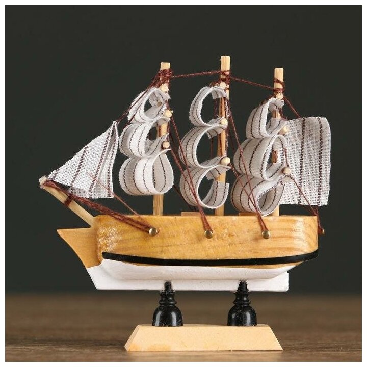 Корабль сувенирный малый «Аризона», микс, 3×10×10 см - фотография № 1
