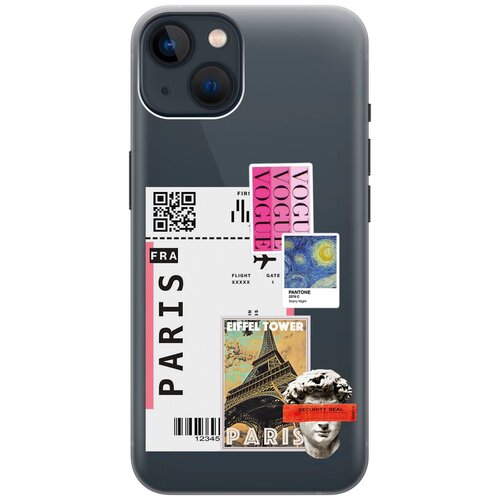 Силиконовый чехол на Apple iPhone 14 / Эпл Айфон 14 с рисунком Paris Stickers силиконовый чехол на apple iphone 14 эпл айфон 14 с рисунком paris stickers