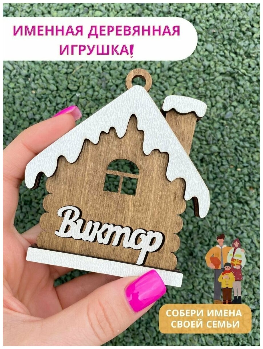 Елочная игрушка новогодняя с именем 