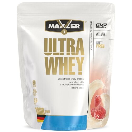 Maxler Ultra Whey 1800гр клубничный коктейль