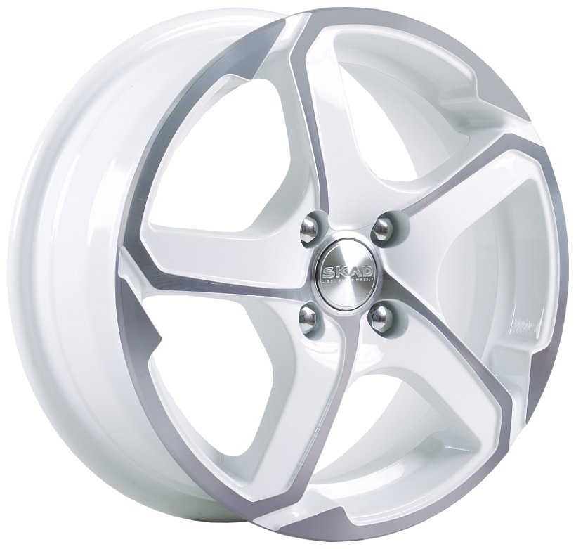 Литые колесные диски SKAD (СКАД) Аллигатор 6x15 5x114.3 ET38 D67.1 Белый с полированной лицевой частью (1130324)
