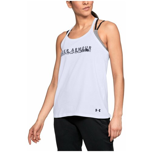 фото Майка under armour metallic bar женщины 1320618-100 xs