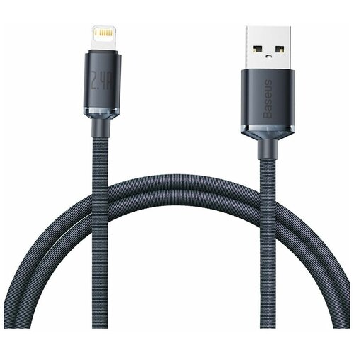 Аксессуар Baseus Crystal Shine Series Fast Charging Data Cable USB - Lightning 2.4A 1.2m Black CAJY000001