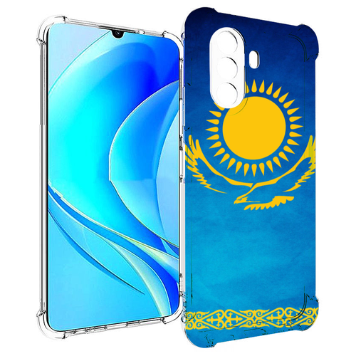 Чехол MyPads герб и флаг казахстана для Huawei Nova Y70 / Nova Y70 Plus (MGA-LX9N) / Huawei Enjoy 50 задняя-панель-накладка-бампер чехол mypads герб флаг азербайджана для huawei nova y70 nova y70 plus mga lx9n huawei enjoy 50 задняя панель накладка бампер