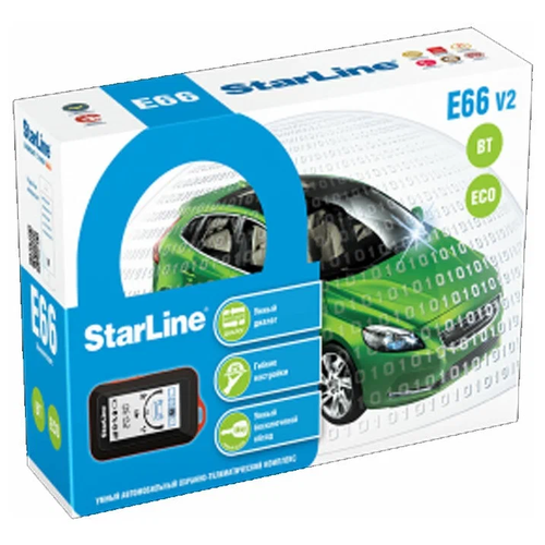 Автомобильная сигнализация StarLine E 66 V2 BT ECO 2CAN-4LIN