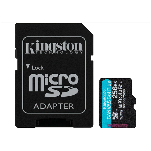 Карта памяти Kingston Canvas Go! Plus microSDXC UHS-I Cl10+ад (SDCG3/256Gb)
