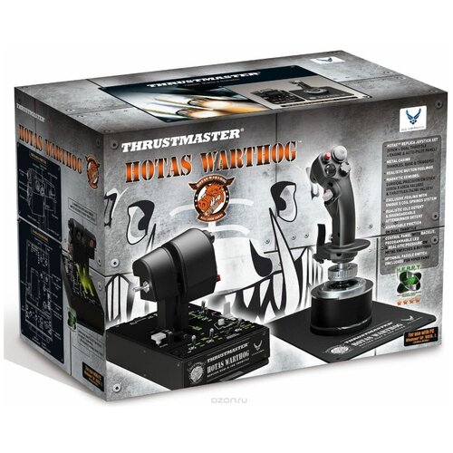 Комплект Thrustmaster Hotas Warthog, черный, 2 шт. джойстик thrustmaster t flight hotas x черный usb