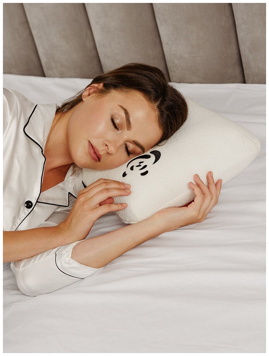 Подушка ортопедическая с эффектом памяти PandaHug Аir-pillows 50*30*10 + подарок! Аромароллер "Harmony sleep" - фотография № 6