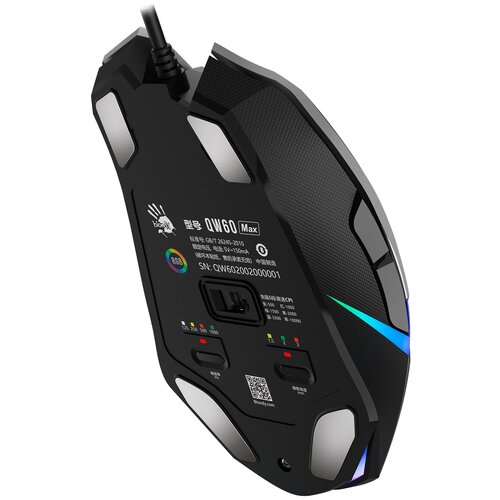 Мышь A4Tech Bloody W60 Max Gun серыйчерный оптическая 10000dpi USB 10but 364000₽