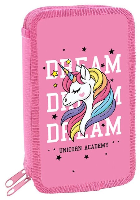 Пенал без наполнения Оникс ПКТ 11-20 Unicorn DREAM на 2 молниях