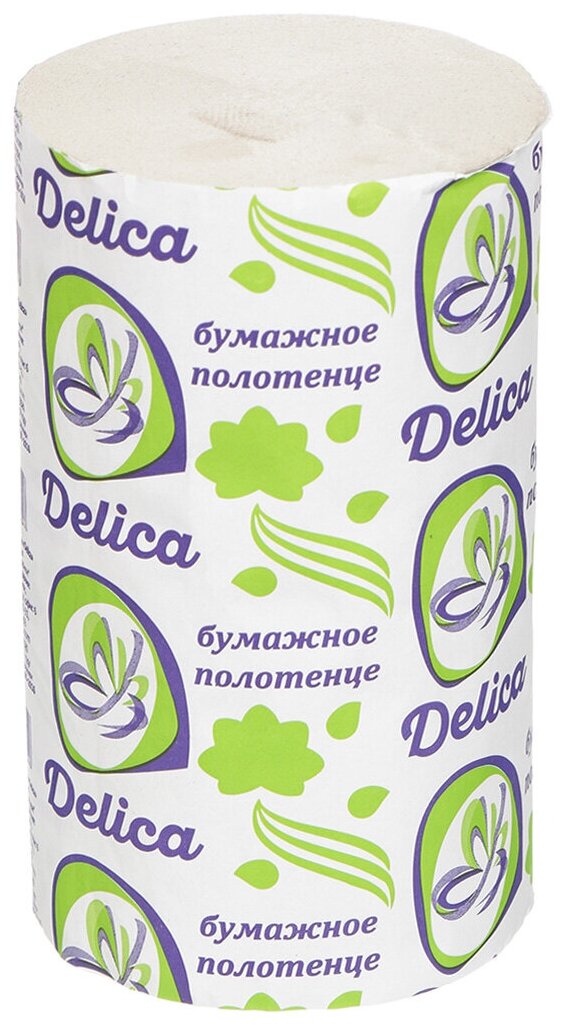 Бумажные полотенца 1-слойные Delica