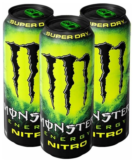 Энергетический напиток Monster Energy Nitro с цитрусовым вкусом (Польша), 500 мл (3 шт) - фотография № 1