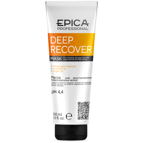 маска для восстановления поврежденных волос epica professional mask for damaged hair deep recover 1000 мл Epica Professional Deep Recover Mask - Маска для восстановления поврежденных волос 250 мл