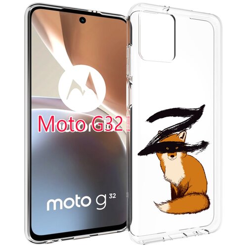 Чехол MyPads лиса-Z для Motorola Moto G32 задняя-панель-накладка-бампер