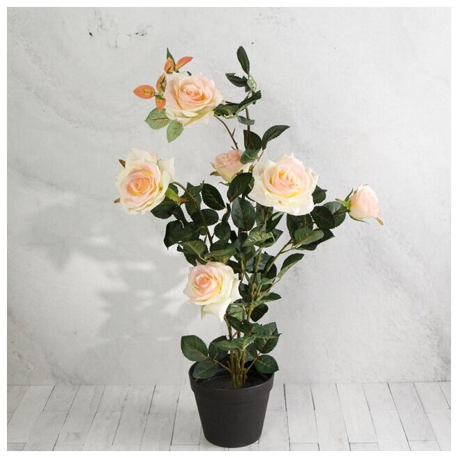 Kaemingk Искусственный цветок в горшке Роза Dolce Vita 80 см 800038