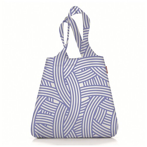 фото Сумка шоппер reisenthel mini maxi shopper zebra blue at0033b, тканевая, складная, женская, авоська