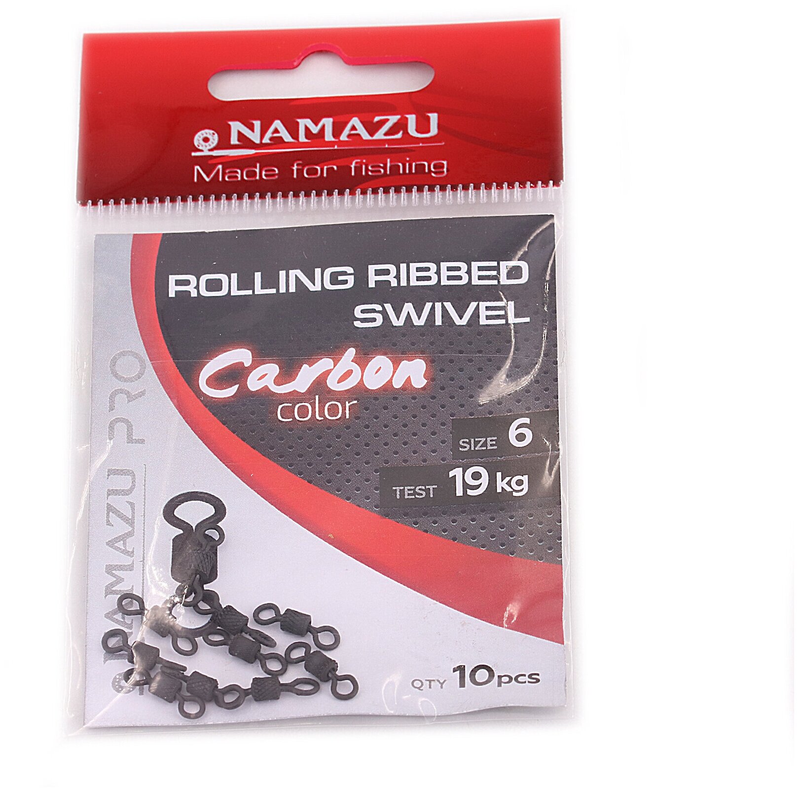 Вертлюг Namazu Pro ROLLING RIBBED SWIVEL латунь цв. Carbon р