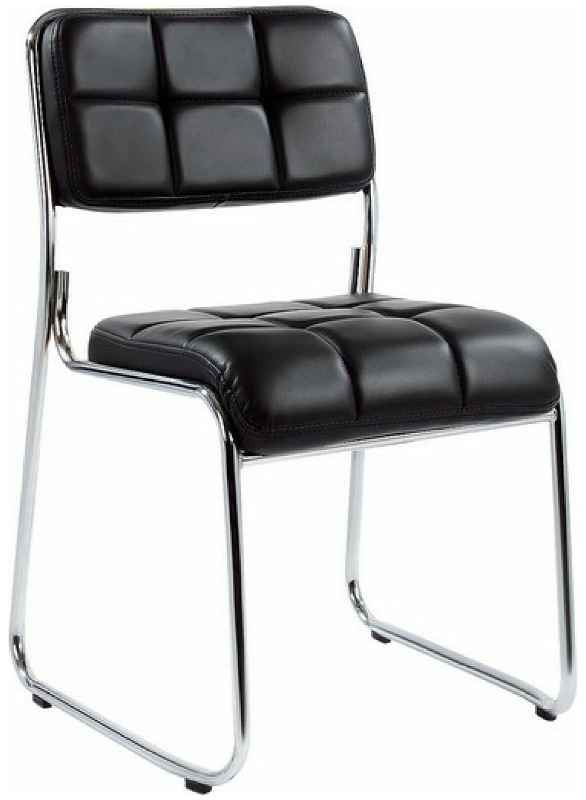 Стул BN_TQ_Стул Echair-803 VP к/з черный, без подл, хром