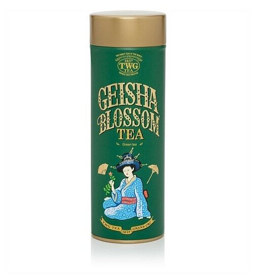 Сингапурский Чай зеленый листовой в тубах TWG Geisha Blossom Tea, Гейша Блоссом 100 грамм - фотография № 5